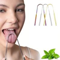 Limpia Lengua En Forma De U De Acero Inoxidable 304 Para Cuidado Oral Y Frescura De La Boca Cepillo De Lengua Metálico - details 0
