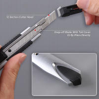 Cuchillo De Utilidad Retráctil De Acero Inoxidable 9mm Para Desempaquetar Corte De Papel Artesanía Carving Para Artistas - details 6