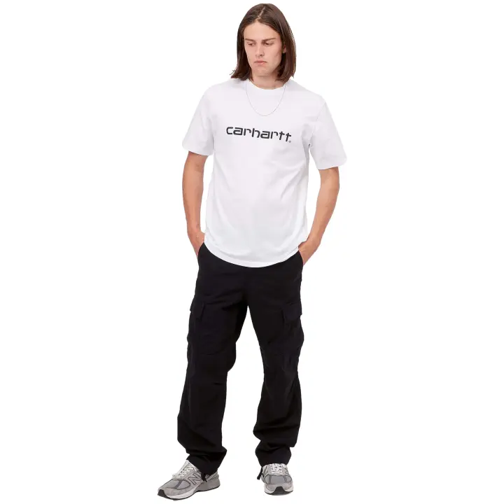 Camiseta de Manga Corta Carhartt WIP Script para hombre en color blanco - 1