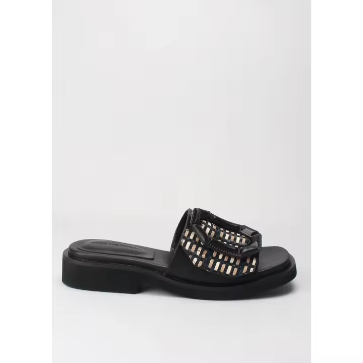 mule hebilla negro rafia marron NOA HARMON - 1