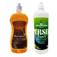 Pack Gel LAVAVAJILLAS PERSEO Laboncler 7 en 1 y CHRONOS CANELA-NARANJA LAVAVAJILLAS MANUAL. Limpieza Impecable con Lavavajillas de Laboncler, Potente Acción Antigrasa, Antical, Abrillantador Integrado, Función Sal, Protección Cristales y Secado Total - details 0