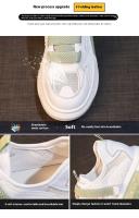 Zapatos Blancos Pequeños Transpirables Verano Suela Gruesa Antideslizante Casual Para Mujer Zapatos De Tela De Malla Cómodos Y Versátiles - details 2