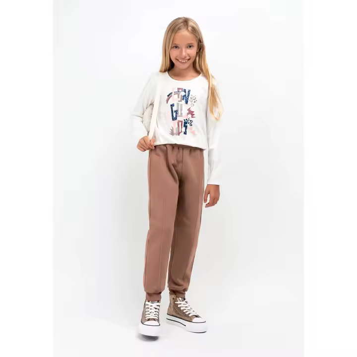 Conguitos - Pantalones de deporte para niña (Marrón / Talla 6A) - 1
