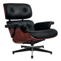 TY302 Classic Recliner Deep Acid Branch Armchair With Black Cowhide Black Big Head Foot Swivel Deck Chair Furniture - details 3