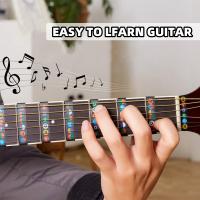Etiquetas De Mapa De Notas Para Dedo De Guitarra Miwayer Pegatinas Transparentes Y Negras Para Principiantes De 6 Cuerdas - details 3