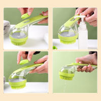 Cepillo De Baño Con Mango Largo Para Masaje Del Escalpelo Y Exfoliación De Cuerpo Herramientas De Peinado Para El Cabello Presiona Para Dispensar - details 11