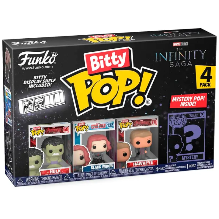 Blister 4 figuras Bitty POP Marvel The Infinity Saga HulkFigura  Coleccionable - Idea de Regalo- Mercancia Oficial - Juguetes para Niños y Adultos - Movies Fans - Muñeco para Coleccionistas y Exposición - 1