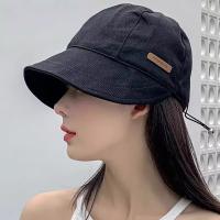 Gorro De Pescador De Verano Para Mujer Con Protección UV Ajustable De Algodón Amplio Sombrilla Plegable Para Playa Y Exterior - details 3