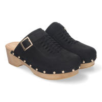 Davinia Shoes Zueco de Tacon para Mujer, Comodos y Elegantes, Detalles de Tachuelas, Pala Calada, y Talon Abierto. Shoes&Blues.es DB-3241-Negro - details 0