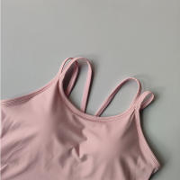 Top De Yoga Para Mujer Camisola Fitness Bra Tights Vest De Belleza Alta Resistencia Gimnasio Pilates Deportivo Push up Padded Tank Top - details 12