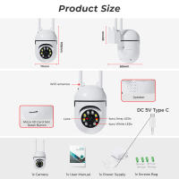 Cámara PTZ Mini 4MP 2K Con Zoom Digital 5X Visión Nocturna WiFi Protección De Seguridad Doméstica ICsee APP Montaje En Pared - details 3