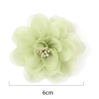 2/5Pcs Flores Artificiales De Chiffon De 6CM Para Decoración De Casas Bodas Invitaciones Y Vestidos Accesorios De Flores Artificiales - details 1