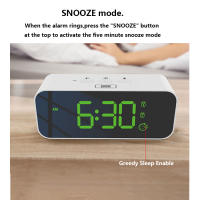 Reloj De Alarma Digital RGB Con Pantalla Grande Y Grabación De Tres Tipos De Sonido Modo Sueño Control Por Voz Moderno Estilo Cuadrado - details 8