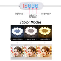 Espejo De Maquillaje Hollywood Con Luz LED Ajustable De 3 Colores Luz Stick USB Cadena Lámpara Dimmer Sin Fin Para Profesionales - details 7