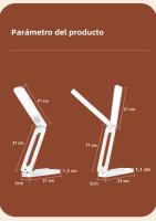 Lámpara De Escritorio Multifuncional Plegable Con Protección Ocular Iluminación LED Para Dormitorio Sala De Estar Estudio Regulable a Infinito - details 2