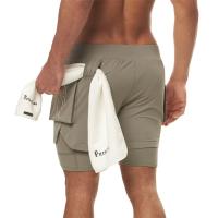 Shorts Deportivos Para Hombre 2 En 1 Running Bottoms De Playa Fitness Entrenamiento Verano Shorts De Correr - details 12
