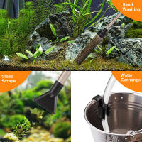 Bomba De Agua Para Acuario Herramienta De Limpieza Para Tanque De Peces Regulador De Flujo De Agua Portátil Desbordamiento De Grava - details 3