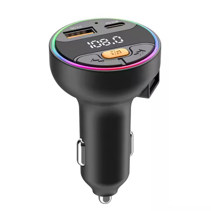 Transmisor FM Para Coche Cargador Rápido Para Teléfono Bluetooth 5.3 Kit De Audio MP3 QC3.0+PD30W Cargador Rápido Modulador FM LUTU C9S - 1