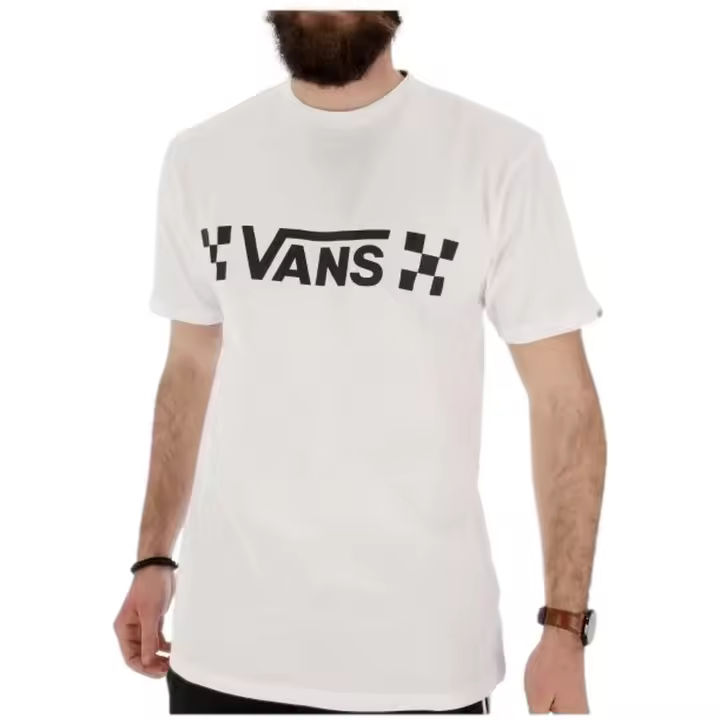 Camiseta de Manga Corta Vans Drop V Check-B para hombre en color blanco - 1