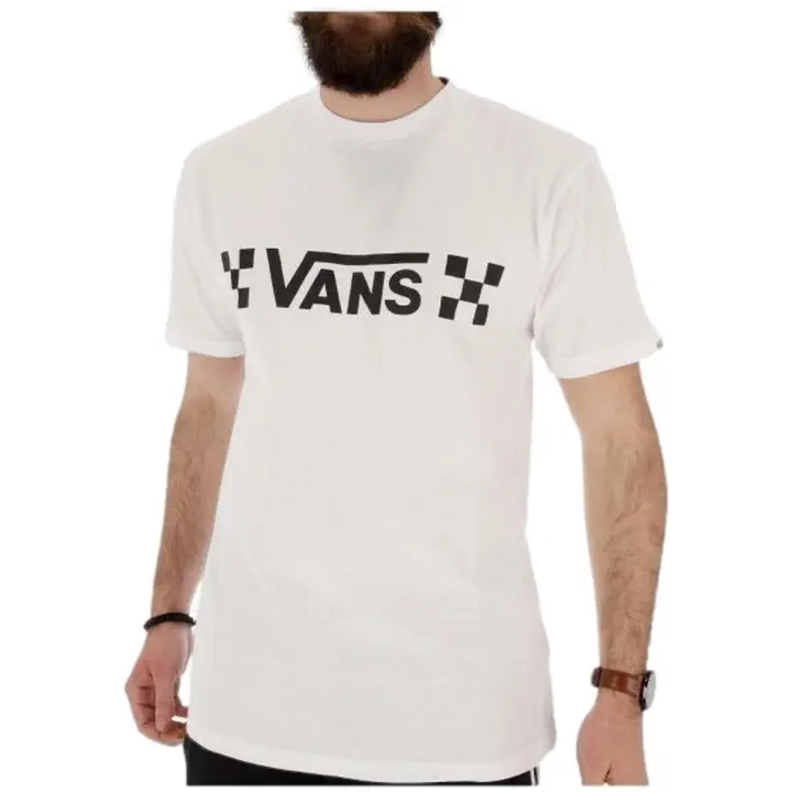 Camiseta de Manga Corta Vans Drop V Check-B para hombre en color blanco - 1