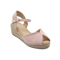 Calzados soraia, Sandalia de antelina y plataforma de yute, espardeñas de cuña, para mujer. - details 35