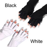 Guantes Antirradiación UV Profesionales Para Manicuras Protección Para Manos Arte De Uñas Guantes Fingerless Elásticos Para Uso Doméstico Y Externo - details 1