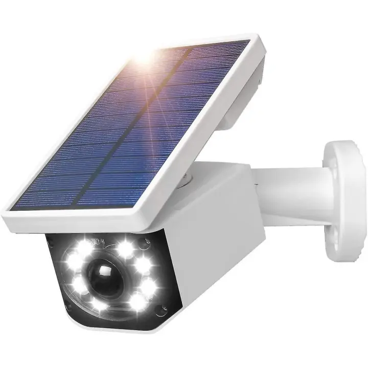 Lámpara Solar Comparación Jardín Monitoreo Cámara Falsa Detección Cuerpo Humano Reflector Fuego - 1