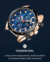 Reloj Deportivo De Lujo Para Hombre LIGE 2025 Reloj De Cuarzo Impermeable Con Cronógrafo Y Fecha Correa De Silicona Moda Y Casual - details 8