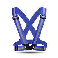 Chaleco De Seguridad Elástico Ajustable Para Correr Y Ciclar Con Cinturones Reflejos Nocturnos Para Adultos Y Niños Ropa Deportiva Con Bandas Adelantadas Unisex Material De Poliéster - details 7