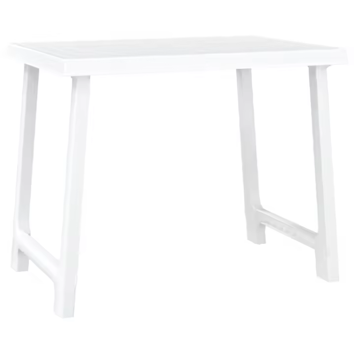 Mesa de camping con aspecto de Madera PP Blanco 79x56X64 cm - 1