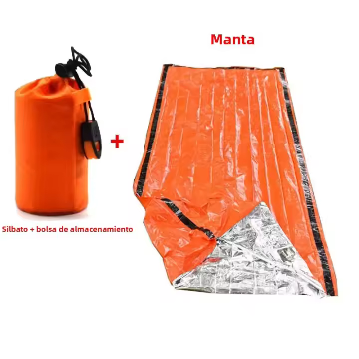 Bolsa De Sueño De Sobrevivencia Emergente Portátil Impermeable Para Camping Al Aire Libre Equipamiento De Primeros Auxilios Kit De Rescate Mylar Blanket - 1