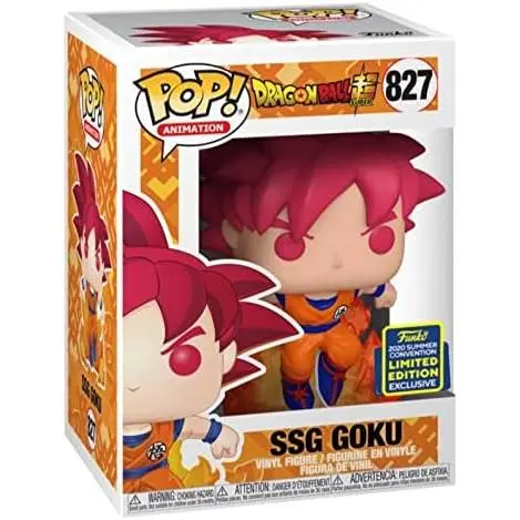Funko pop del protagonista de Dragon Ball, Goku! Con su transformación en super saiyan dios! Artículo de la 2020 summer convention, Funko pop Ssg Goku 827 Dragon Ball Super - 1