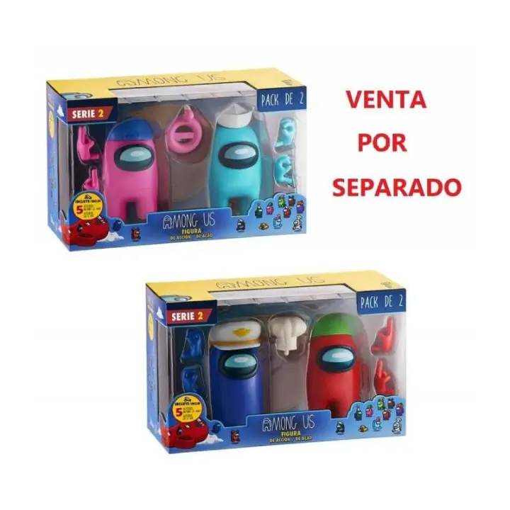Bizak Among Us Figura de Acción Pack 2 Modelos Surtidos + Accesorios - 1