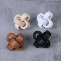 Decoración Bohemia De Madera Trenzada De 3 Enlaces 11/17cm Nó De Cuerda Decorativa Moderna Rústica Para Mesa De Café Y Hogar - details 0