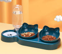 Alfombrilla Para Gatos 3 En 1 Alimentador Automático Dispensador De Agua Doble Cuenco Para Perros Pequeños Y Gatos Contenedor De Alimentos Accesorios Para Mascotas - details 0
