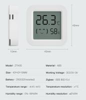 Sensor De Temperatura Y Humedad Tuya Mini Con Pantalla LCD Digital Compatible Con APP Bluetooth Control Remoto Termómetro Y Higrómetro - details 1