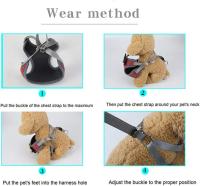 Arnés para mascotas + correa para mascotas-Classic Plaid Kitty Lead Rope Puppy Harness Set para perros pequeños gatos grandes (L, Blue Plaid) - details 3
