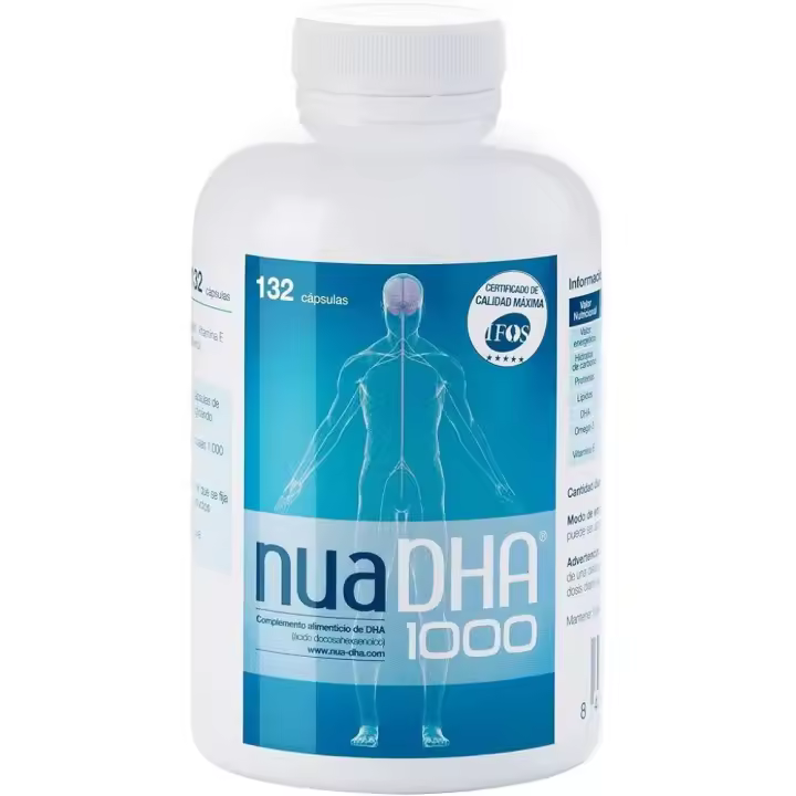 Nua Dha 1000 - Complemento alimenticio de Dha - 132 Perlas - 1