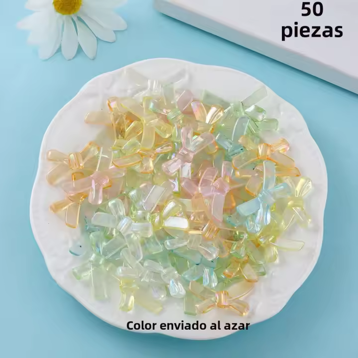 Cinta Arcoíris De Acrílico Para Joyería DIY 20/50pcs Hebillas De Borde Para Cabello Collares Pulseras Accesorios De Manualidades - 1