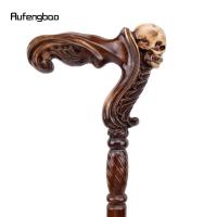 Bastón De Madera Marrón Con Diseño De Cráneo Para Moda Y Vampire Cospaly Fiesta Decorativo Mace Varita Halloween 93cm - details 4