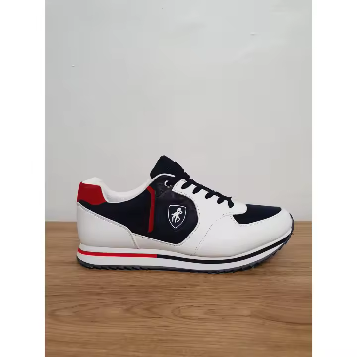 Zapatillas Blancas con Azul Marino y Detalles en Rojo – Estilo y Comodidad - 1