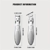 Tijeras De Uñas Grandes Anti-Salpicaduras Para Uñas Gruesas Y Toenails Corte Preciso Con Catcher Herramienta De Manicura Y Pedicura De Acero Inoxidable - details 8