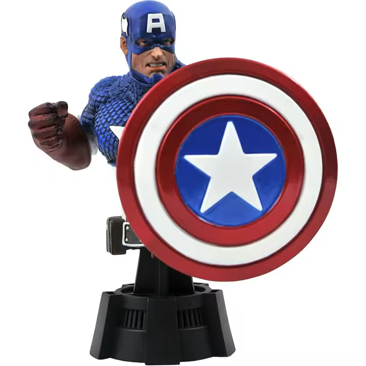 Figura busto diamond select toys marvel animado capitan america escala 1 - 7 resina - 1