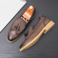 Zapatos De Liderazgo Elegante Para Hombre Casual Formal Slip-on Loafers De Cuero Tassel Para Noche Fiesta Boda Zapatos De Velada - details 6