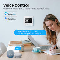 Termostato Inteligente AVATTO Tuya WiFi/ZigBee Para Calentadores De Agua Y Gas Batería De Bajo Consumo Compatible Con Alexa Google Home Alice - details 4