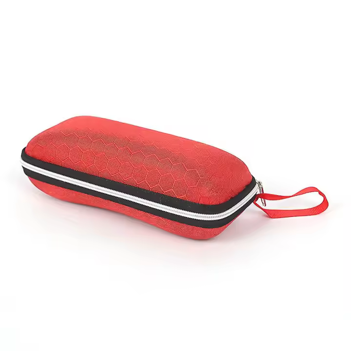 Portátil gafas casos cubierta negro gafas de sol duro caso para Mujeres Hombres gafas caja con cordón cremallera gafas casos protector - 1