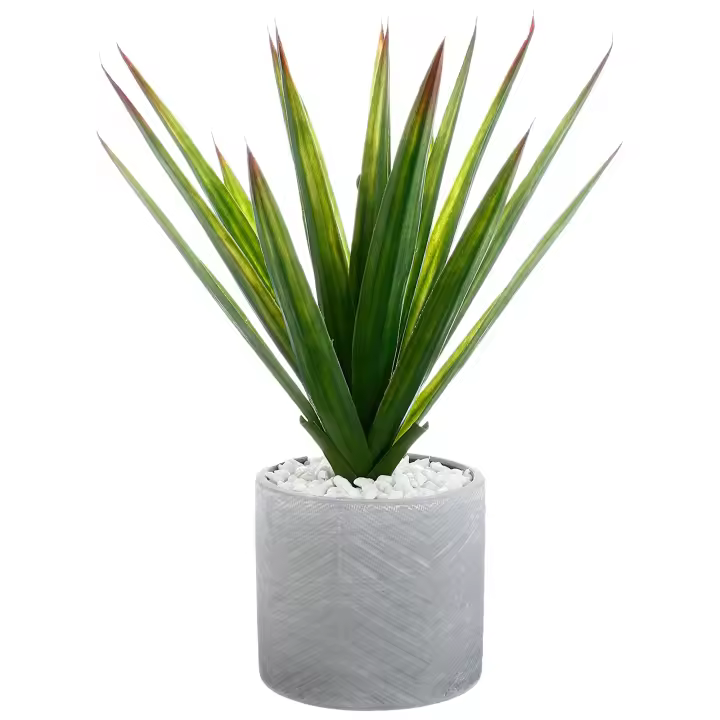 Atmosphera Maceta Aloe Vera Artificial Cerámica Altura 49 - Hello Garden - 1