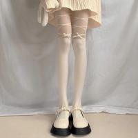Medias Largas De Mujer Cienkie Sexy Con Volantes Y Cordones Medio Caída Medias Kabaretki Para Loli Material De Algodón - details 7