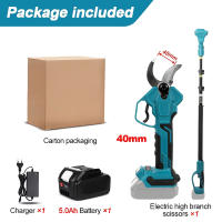 Tijeras de Poda PROFESIONAL 40mm 3500W Sin Escobillas - Compatible Batería Makita 18V | ¡Corte Ramas Gruesas como Nada! (Inalámbrica para Huerto/Bonsái) - details 1