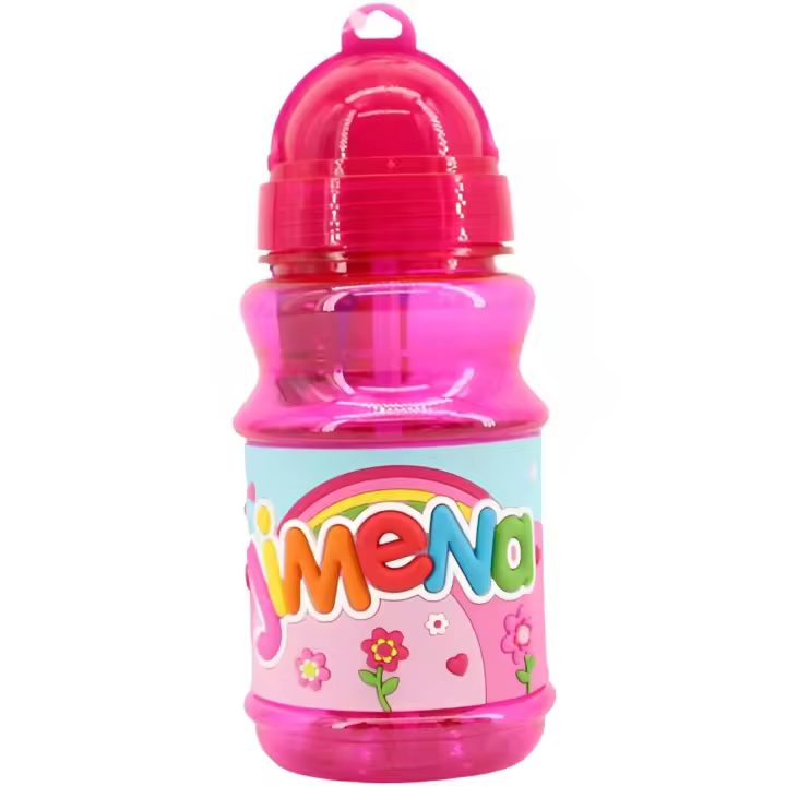 PLUS HOME Botella Agua con Nombre para Niños 350 Ml a Prueba de Fugas Sin BPA - 1
